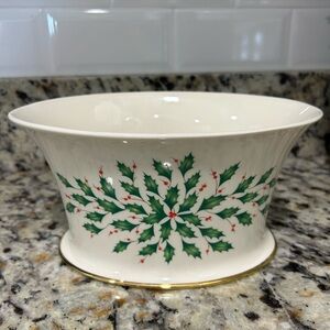 Rare Lenox Holiday - 8" Oval Centerpiece/Cachepot